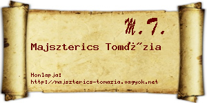 Majszterics Tomázia névjegykártya